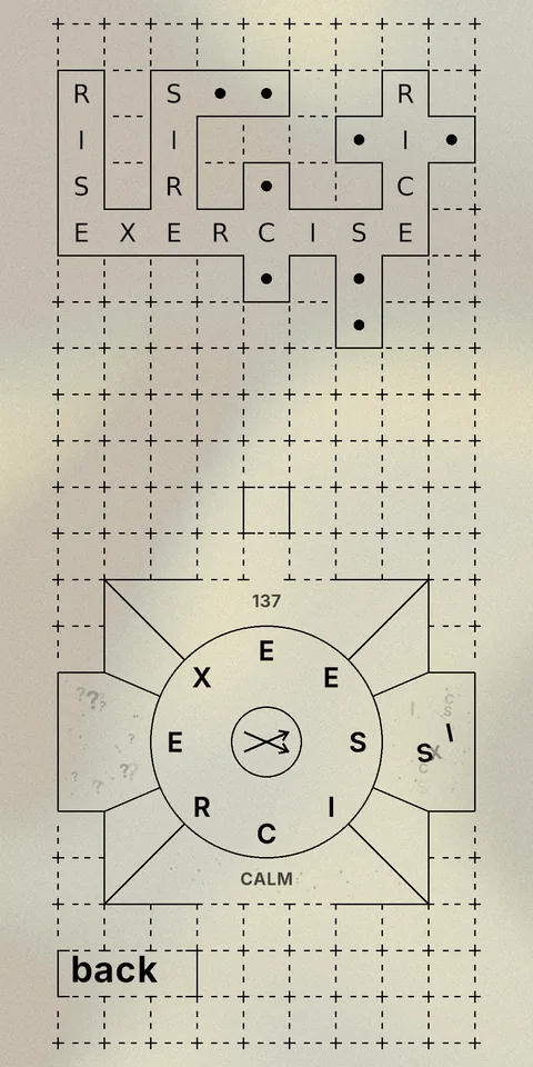 A Leblebi puzzle: a crossword grid above a wheel of letters